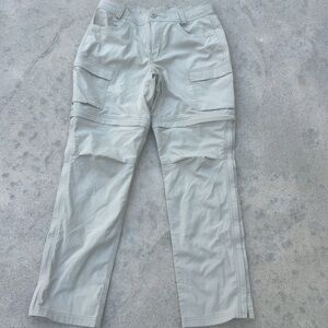 REI Women's Tan Nylon Convertible Zip off Hiking Pants Size 10